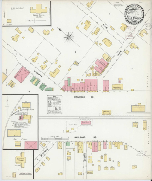 Bell Buckle Tennessee 1899 - Fire Insurance Index - Old Map Reprint