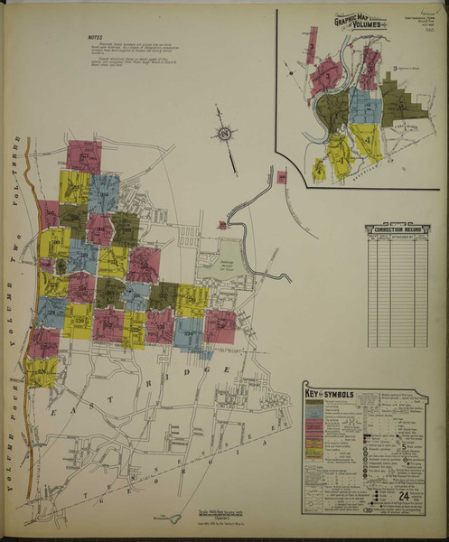 Chattanooga Tennessee 1931 V5 - Fire Insurance Index - Old Map Reprint