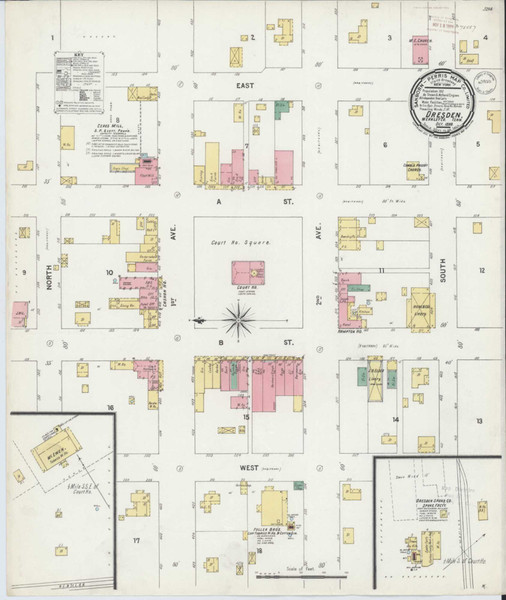 Dresden Tennessee 1899 - Fire Insurance Index - Old Map Reprint
