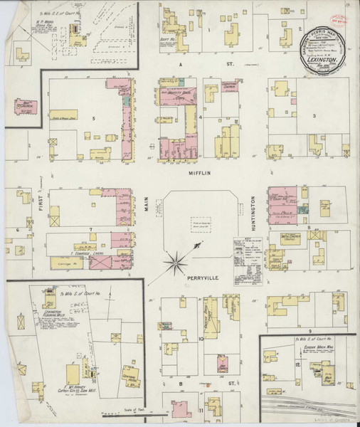 Lexington Tennessee 1896 - Fire Insurance Index - Old Map Reprint