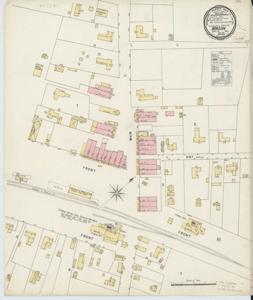 Mason Tennessee 1896 - Fire Insurance Index - Old Map Reprint