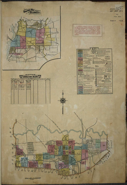 Memphis Tennessee 1951 V7 - Fire Insurance Index - Old Map Reprint