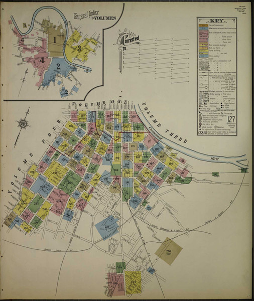 Nashville Tennessee 1914 V2 - Fire Insurance Index - Old Map Reprint