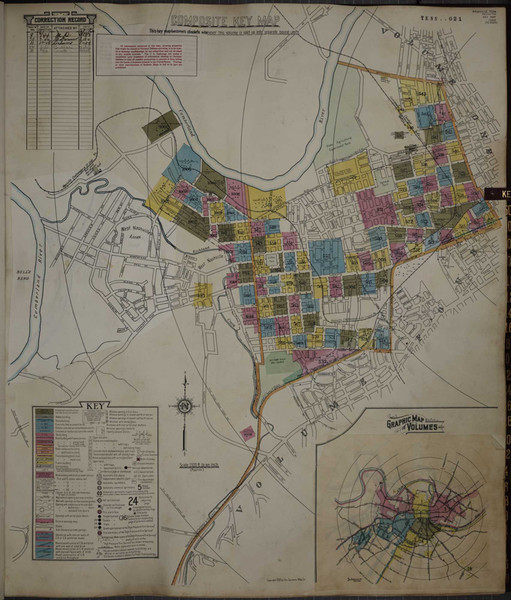 Nashville Tennessee 1951 V5 - Fire Insurance Index - Old Map Reprint
