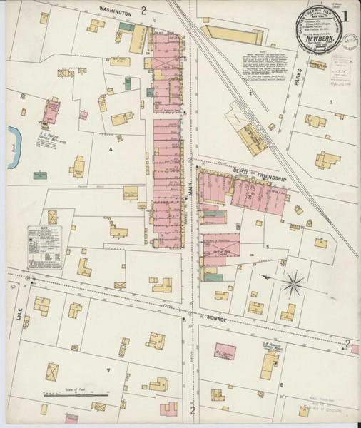 Newbern Tennessee 1900 - Fire Insurance Index - Old Map Reprint
