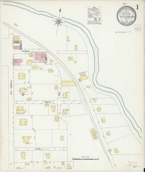 Petersburgh Tennessee 1907 - Fire Insurance Index - Old Map Reprint