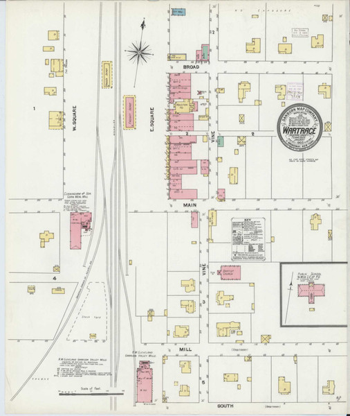 Wartrace Tennessee 1905 - Fire Insurance Index - Old Map Reprint