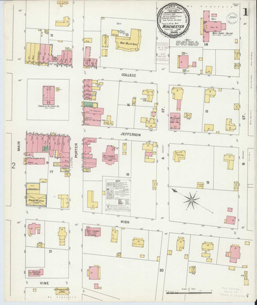 Winchester Tennessee 1899 - Fire Insurance Index - Old Map Reprint