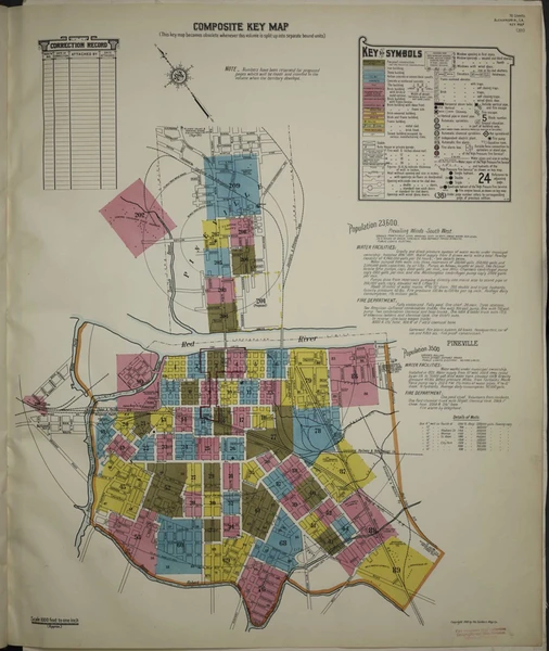 Alexandria Louisiana 1928 - Fire Insurance Index - Old Map Reprint