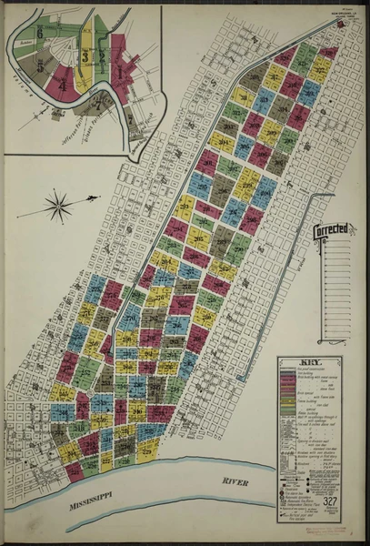 New Orleans Louisiana 1908 V3 - Fire Insurance Index - Old Map Reprint