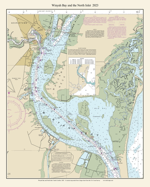Winyah Bay and the North Inlet 2023 - South Carolina Harbors Custom Chart