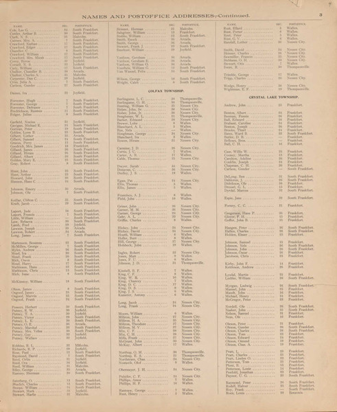 Names 2, Michigan 1901 Old Map Print - Benzie Co. 04