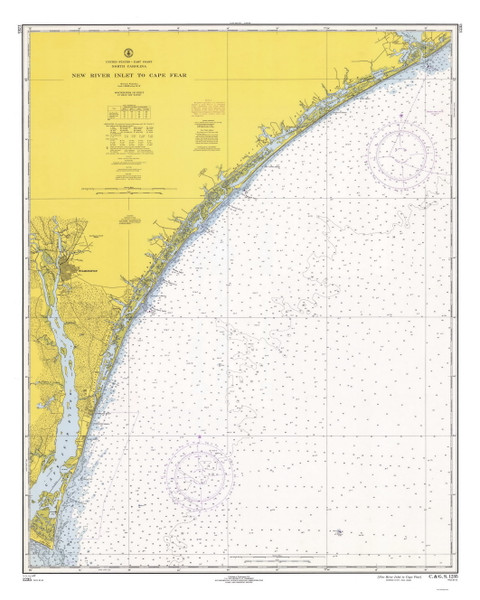 New River Inlet to Cape Fear 1967 80000 AT Chart 1235 - Cape Hatteras to Amelia Island