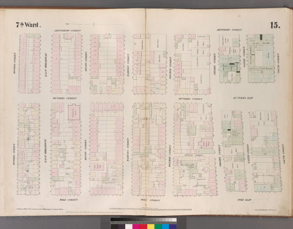 New York City, NY Fire Insurance 1852 Sheet 15 V2 - Old Map Reprint - New York New York City, NY Fire Insurance 1852 Sheet 15 V2 - Old Map Reprint - New York