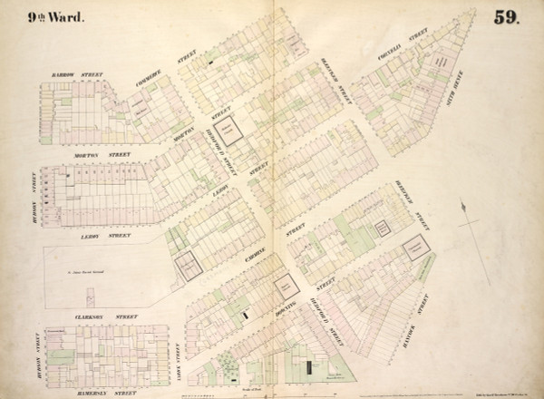 New York City, NY Fire Insurance 1854 Sheet 59 V5 - Old Map Reprint - New York