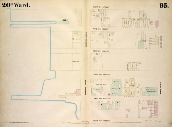 New York City, NY Fire Insurance 1854 Sheet 95 V7 - Old Map Reprint - New York