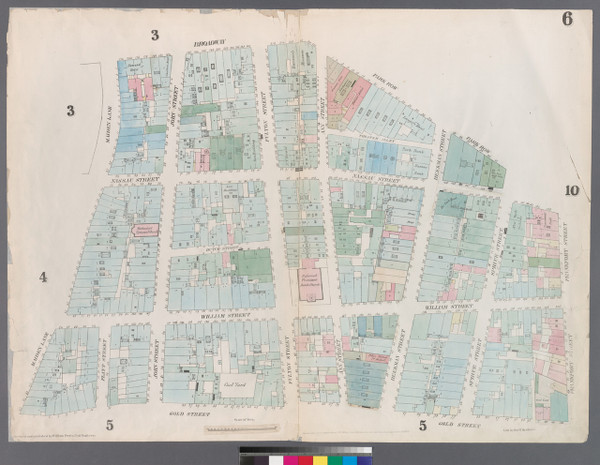 New York City, NY Fire Insurance 1857 Sheet 6 V1 - Old Map Reprint - New York