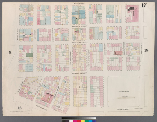 New York City, NY Fire Insurance 1857 Sheet 17 V1 - Old Map Reprint - New York
