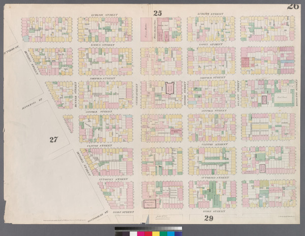 New York City, NY Fire Insurance 1857 Sheet 26 V2 - Old Map Reprint - New York