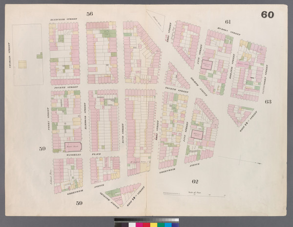 New York City, NY Fire Insurance 1859 Sheet 60 V4 - Old Map Reprint - New York