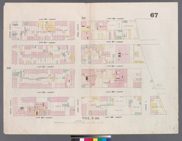 New York City, NY Fire Insurance 1859 Sheet 67 V5 - Old Map Reprint - New York