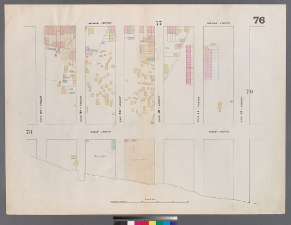 New York City, NY Fire Insurance 1859 Sheet 76 V5 - Old Map Reprint - New York