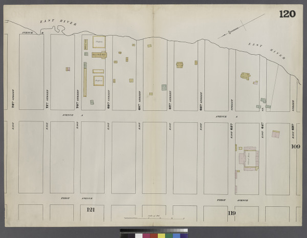 New York City, NY Fire Insurance 1862 Sheet 120 V7 - Old Map Reprint - New York