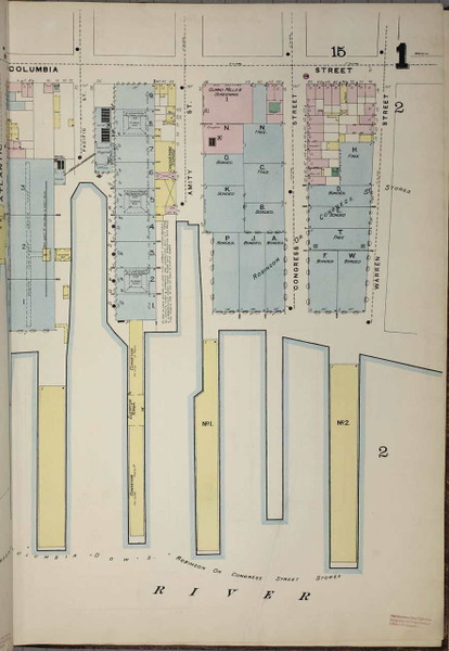 Brooklyn, NY Fire Insurance 1886 Sheet 1-R V1 - Old Map Reprint - New York