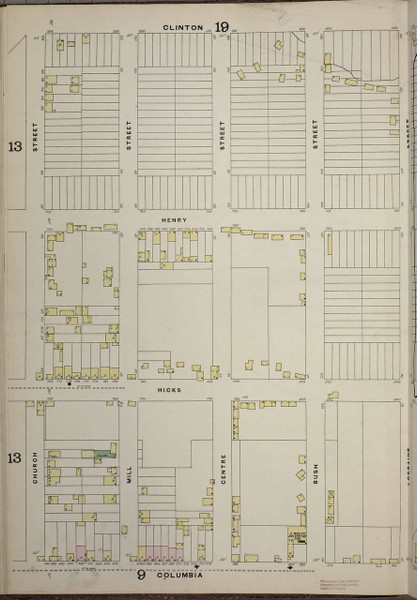 Brooklyn, NY Fire Insurance 1886 Sheet 12-L V1 - Old Map Reprint - New York