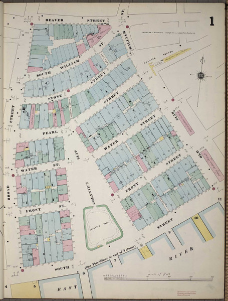 Manhattan, NY Fire Insurance 1894 Sheet 1 V1 - Old Map Reprint - New York