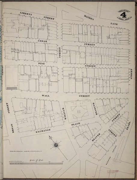 Manhattan, NY Fire Insurance 1894 Sheet 4 SW V1 - Old Map Reprint - New York
