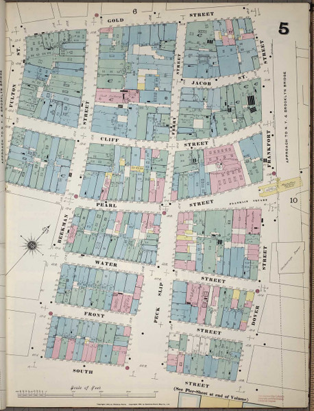 Manhattan, NY Fire Insurance 1894 Sheet 5 V1 - Old Map Reprint - New York