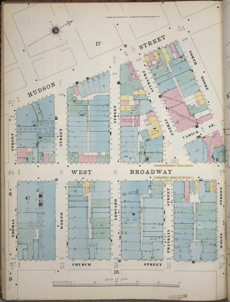 Manhattan, NY Fire Insurance 1894 Sheet 16S-1 V1 - Old Map Reprint - New York