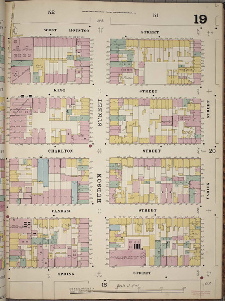 Manhattan, NY Fire Insurance 1894 Sheet 19 R V1 - Old Map Reprint - New York