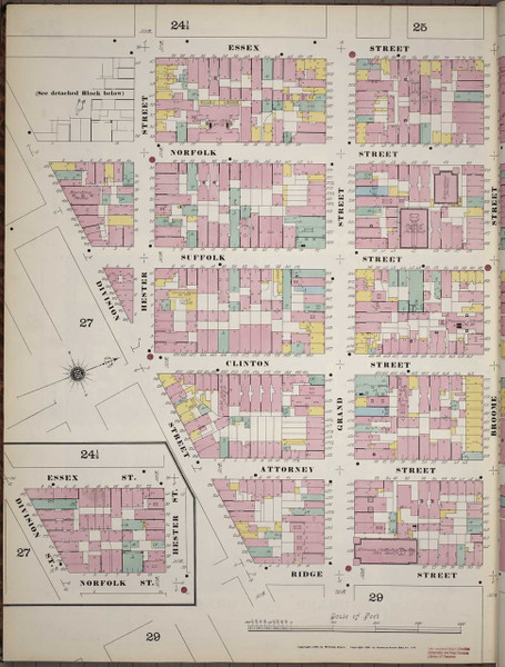 Manhattan, NY Fire Insurance 1894 Sheet 26 L V1 - Old Map Reprint - New York
