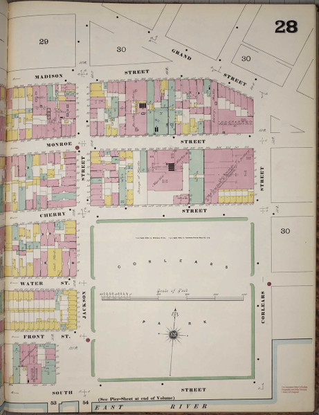Manhattan, NY Fire Insurance 1894 Sheet 28 R V1 - Old Map Reprint - New York