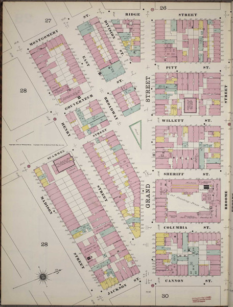 Manhattan, NY Fire Insurance 1894 Sheet 29 L V1 - Old Map Reprint - New York