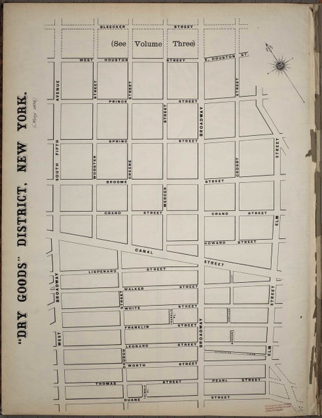 Manhattan, NY Fire Insurance 1894 Dry Goods District V1 - Old Map Reprint - New York