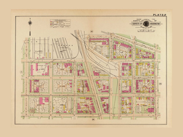 Plate 17, Standard Oil Co. - Washington DC 1921 Atlas Old Map Reprint - Baist Vol.2
