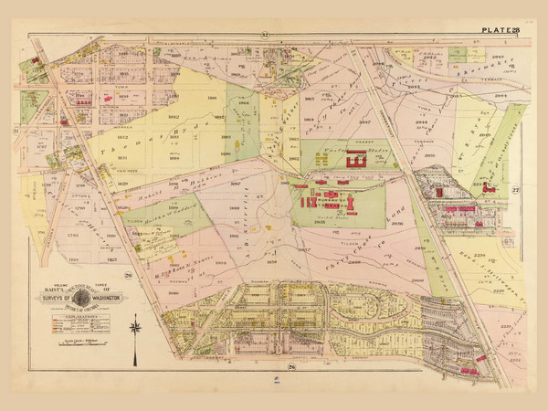 Plate 28, Bureau of Standards - Washington DC 1919 Atlas Old Map Reprint - Baist Vol.3