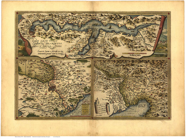 Roman Territory, 1570 Ortelius - Old Map Reprint - World Roman Territory, 1570 Ortelius - Old Map Reprint - World