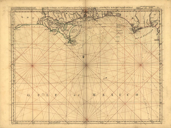 Pais Cedes part 1 - Coast of Louisiana and Florida, 1768 - Old Map Reprint - USA Jefferys 1768 Atlas 40 Pais Cedes part 1 - Coast of Louisiana and Florida, 1768 - Old Map Reprint - USA Jefferys 1768 Atlas 40