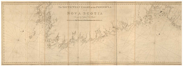 Southwest Coast of Nova Scotia 1780 - Des Barres V1-10 Reprint - USA Regional