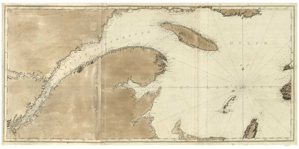 Gaspe & The Gulf of St Lawrence & The St Lawrence River 1784 - Des Barres V2-2 Reprint - USA Regional