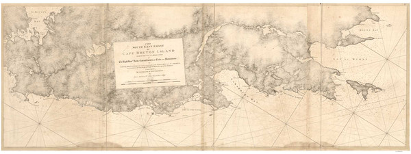 Cape Breton Island - Southeast Coast 1781 - Des Barres V2-6 Reprint - USA Regional