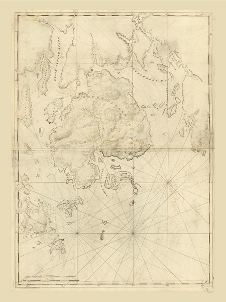 Mount Desert Island 1776 - Des Barres V3-04 Reprint - USA Regional