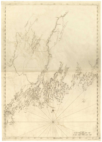 Sagadahoc River & Casco Bay 1776 - Des Barres V3-09 Reprint - USA Regional