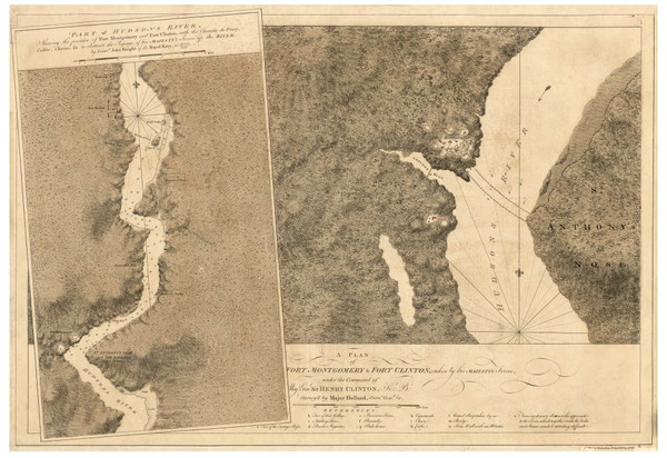 Hudson River 1779 - Des Barres V3-25 Reprint - USA Regional