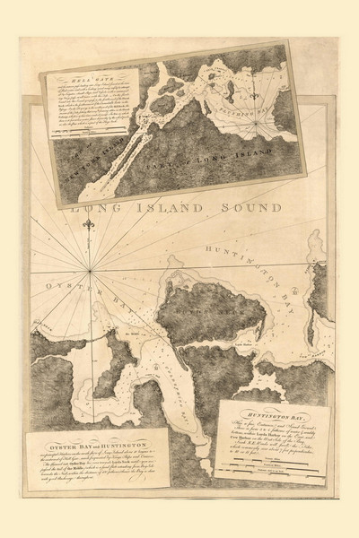 Hells Gate & Oyster Bay 1779 - Des Barres V3-26 Reprint - USA Regional