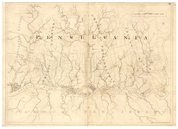 Pennsylvania & the Delaware River 1777 - Des Barres V3-30 Reprint - USA Regional Pennsylvania & the Delaware River 1777 - Des Barres V3-30 Reprint - USA Regional